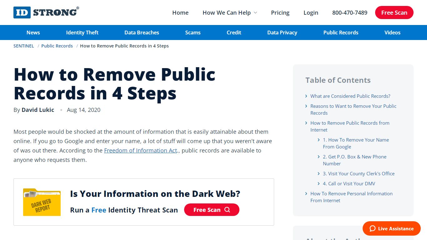 How to Remove Public Records from Internet - IDStrong